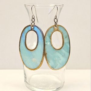 Blue Shell Earrings
